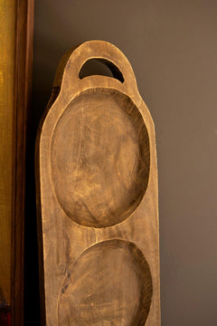 Long Wooden Five-Well Tray, 59-Inch — view 3