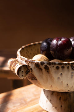 Rustic Ceramic Compote — view 4