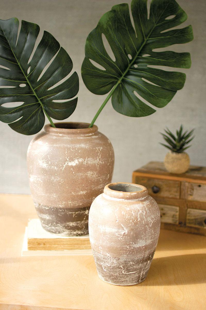 Small Ceramic Two-Toned Urn — What's New Furniture Portland