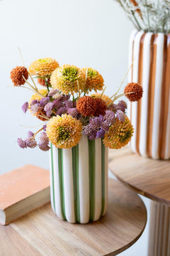 Small Ceramic Vase with Vertical Stripes — view 3