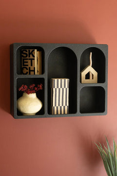 Textured Black Wall Cubbie — What&