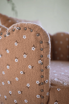 Upholstered Circle Chair with Tassels - What&