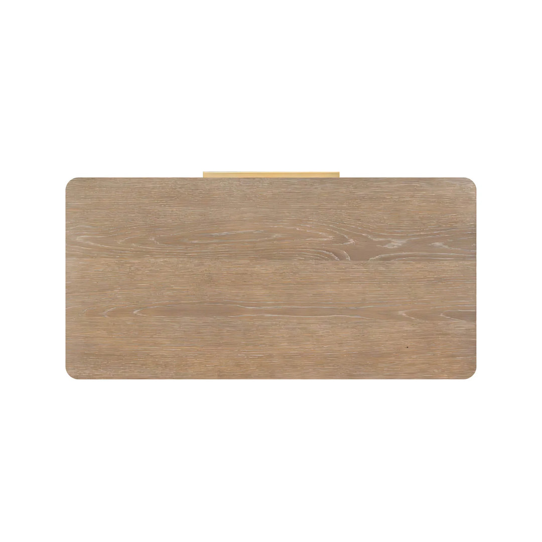 Kamelia 4 Drawer Chest in Sand Oak top-down view - oak drawer chest by LH Imports - Whats New Furniture Portland OR