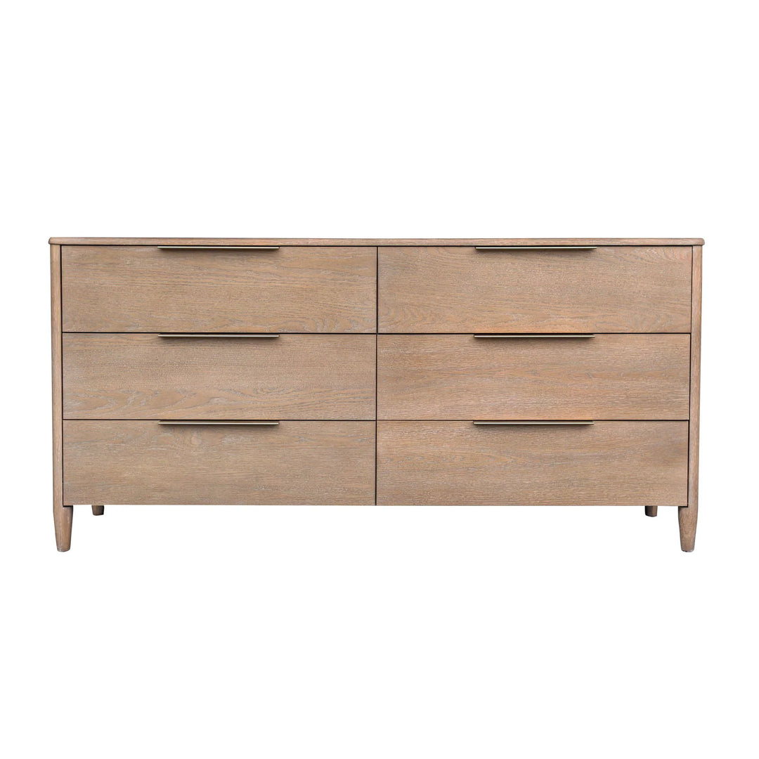 Kamelia 6 Drawer Dresser in Sand Oak - oak dresser by LH Imports - Whats New Furniture Portland OR