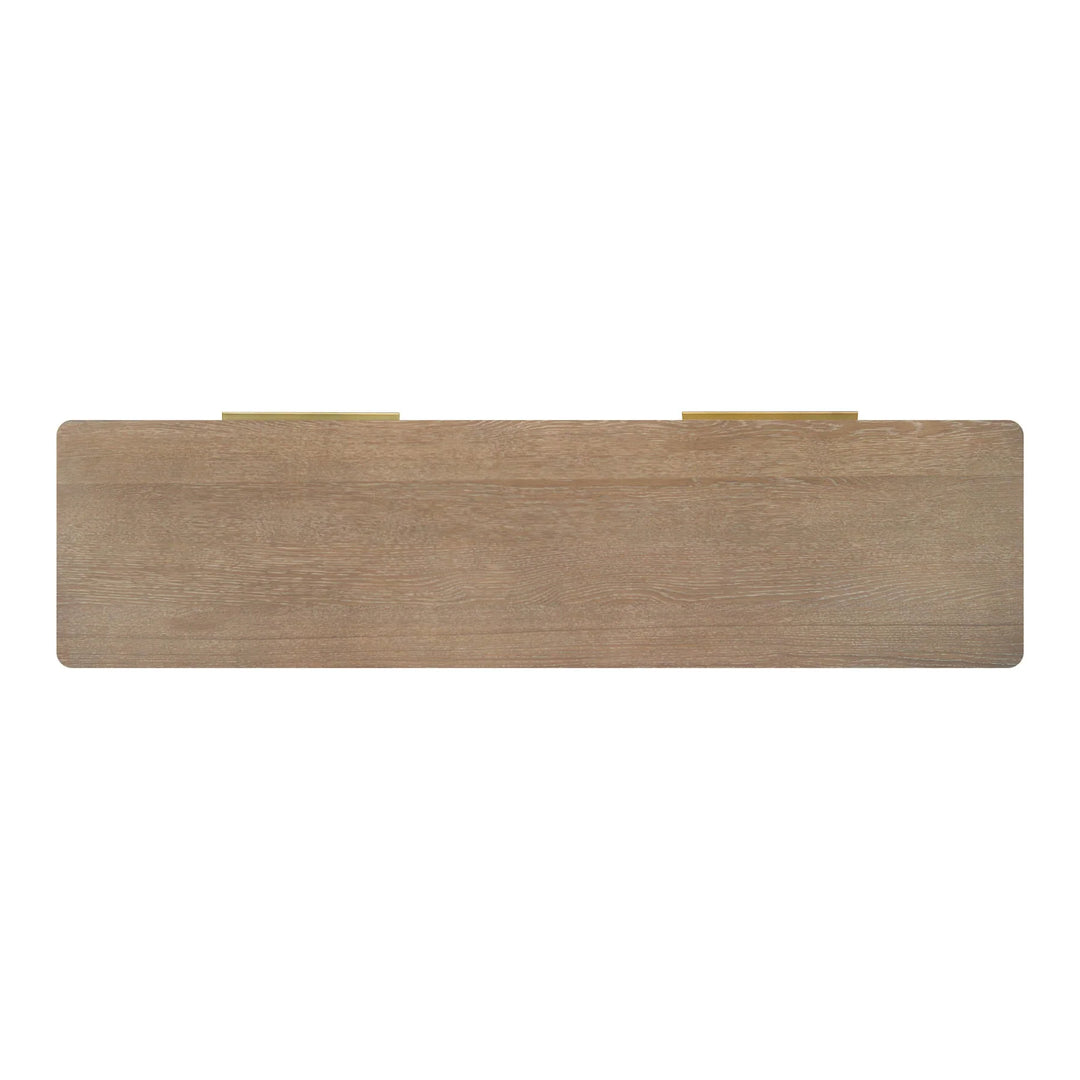 Kamelia 6 Drawer Dresser in Sand Oak top detail - oak dresser by LH Imports - Whats New Furniture Portland OR