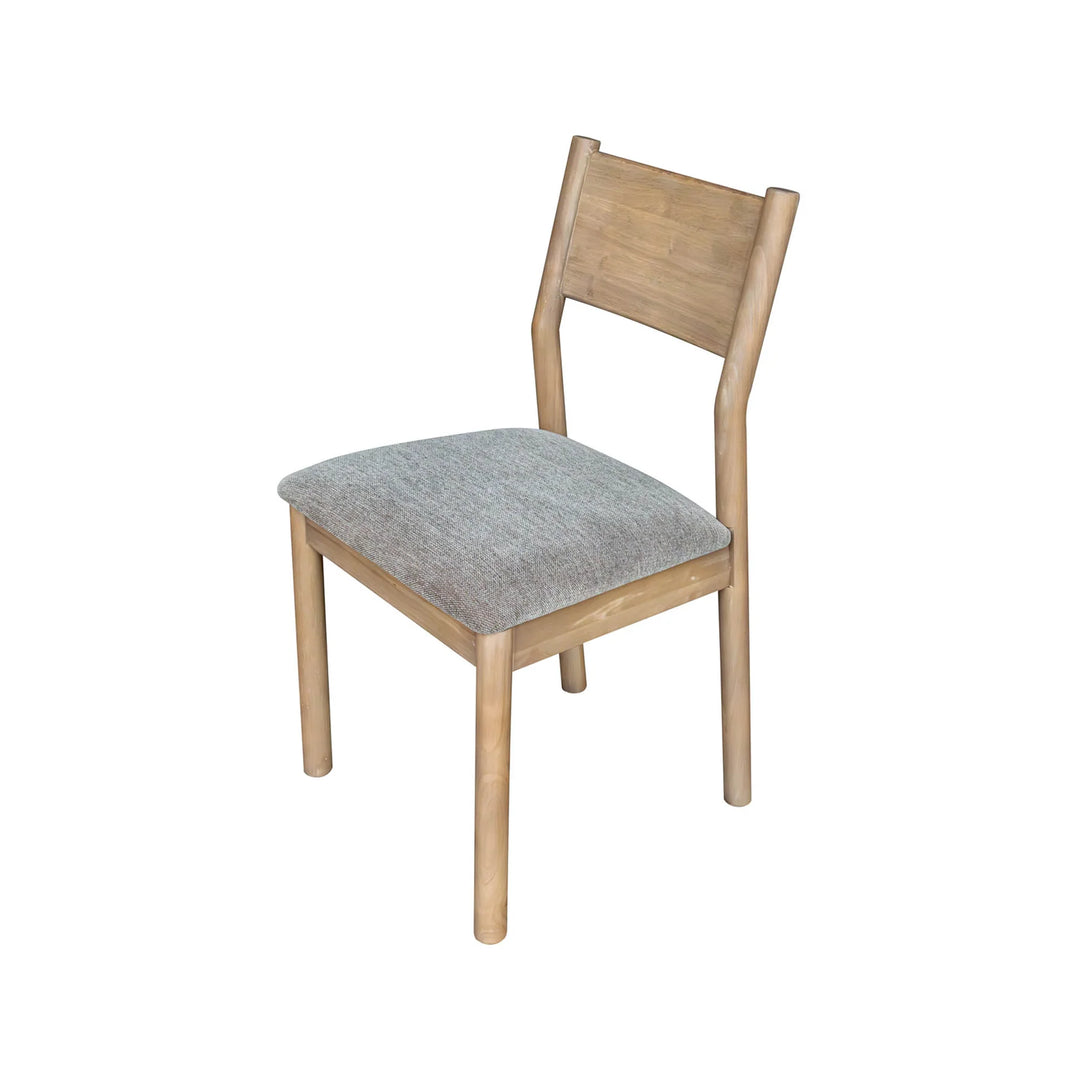 Kamelia Dining Chair in Sand side angle - upholstered dining chair by LH Imports - Whats New Furniture Portland OR