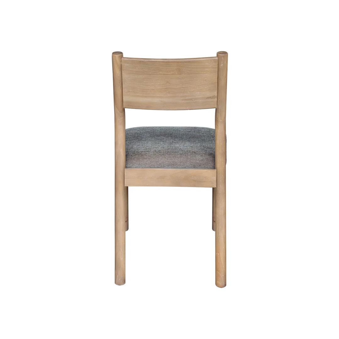Kamelia Dining Chair in Sand back view - upholstered dining chair by LH Imports - Whats New Furniture Portland OR