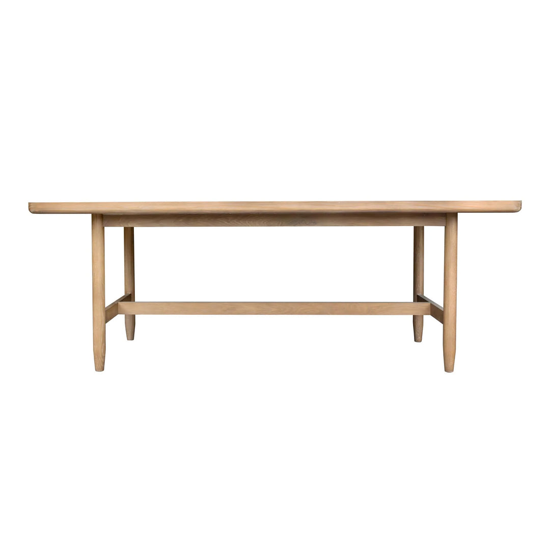 Kamelia Dining Table in Sand side angle - oak dining table by LH Imports - Whats New Furniture Portland OR