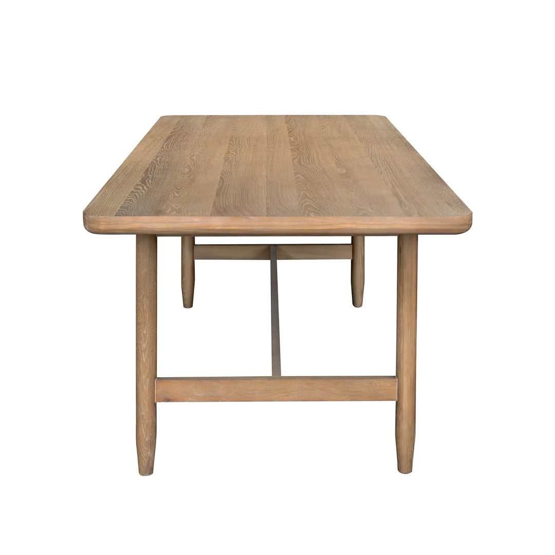 Kamelia Dining Table in Sand back view - oak dining table by LH Imports - Whats New Furniture Portland OR