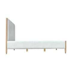 Kamelia King Bed Frame in Sand back view - upholstered king bed frame by LH Imports - Whats New Furniture Portland OR