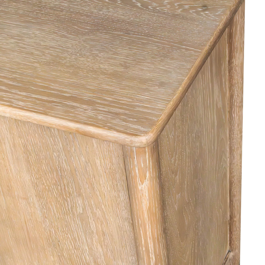 Kamelia Sideboard in Sand side detail - sand oak sideboard by LH Imports - Whats New Furniture Portland OR
