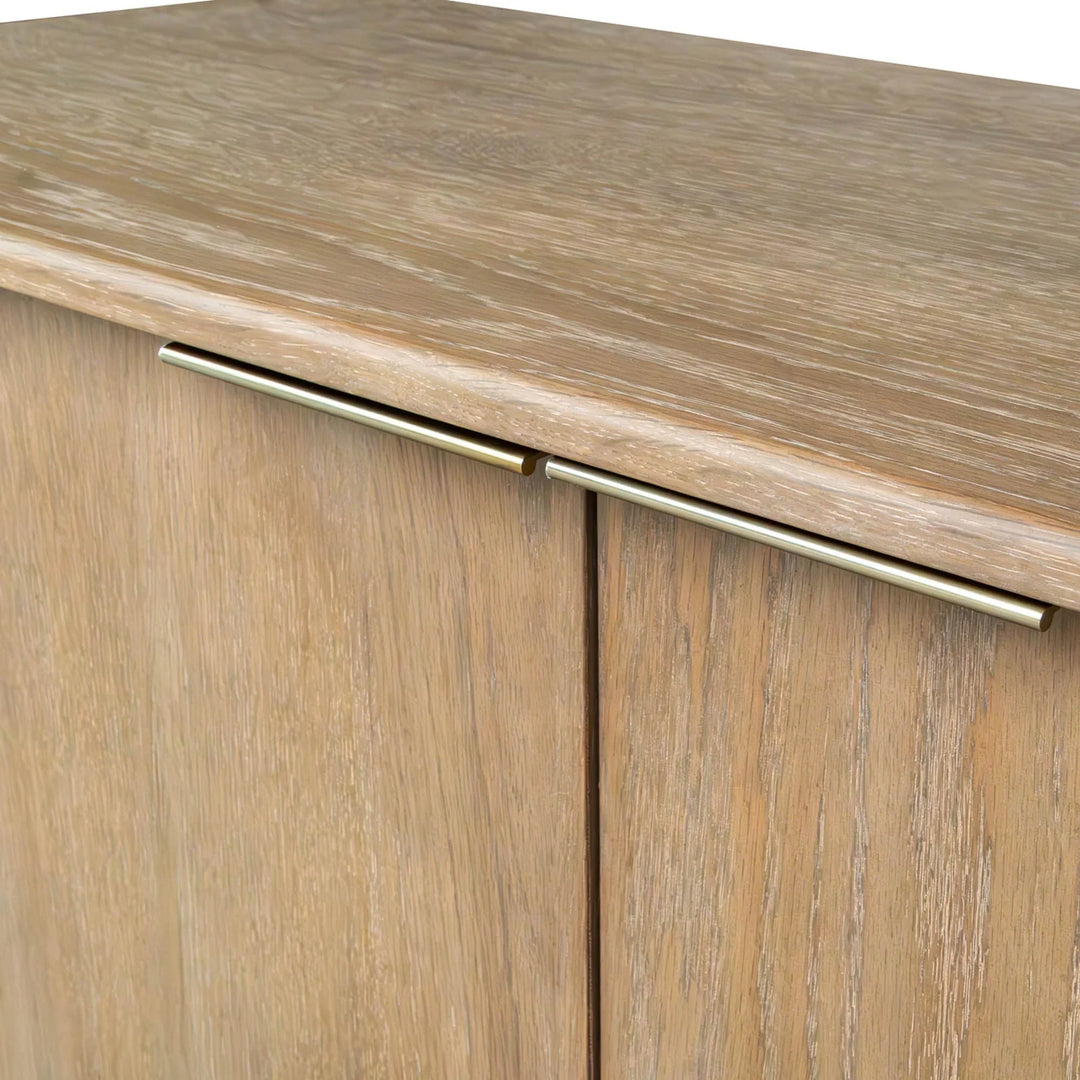 Kamelia Sideboard in Sand top detail - sand oak sideboard by LH Imports - Whats New Furniture Portland OR