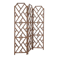 Kara Rattan Room Divider in Cane Brown - angled studio view - Whats New Furniture Portland