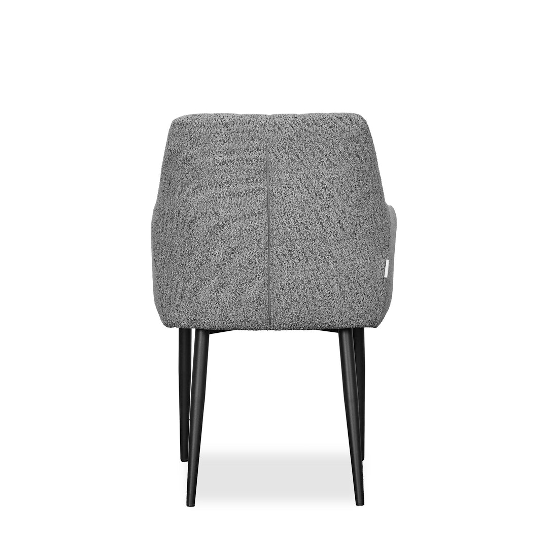 Kaya Dining Chair in Grey back view - boucle dining chair - Whats New Furniture Portland OR