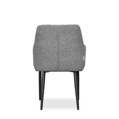 Kaya Dining Chair in Grey back view - boucle dining chair - Whats New Furniture Portland OR