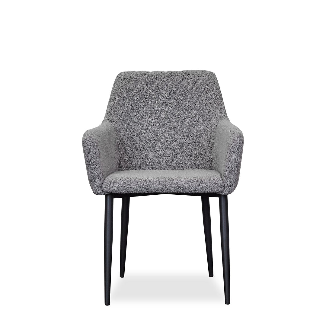 Kaya Dining Chair in Grey - boucle dining chair - Whats New Furniture Portland OR