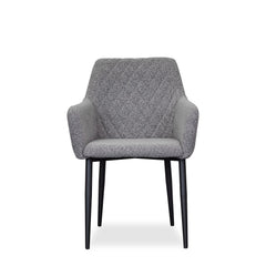 Kaya Dining Chair in Grey - boucle dining chair - Whats New Furniture Portland OR