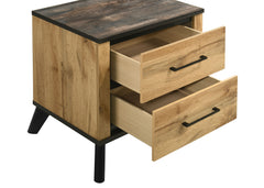Kaywood 2-drawer Nightstand Bedside Table Natural Pine - What&