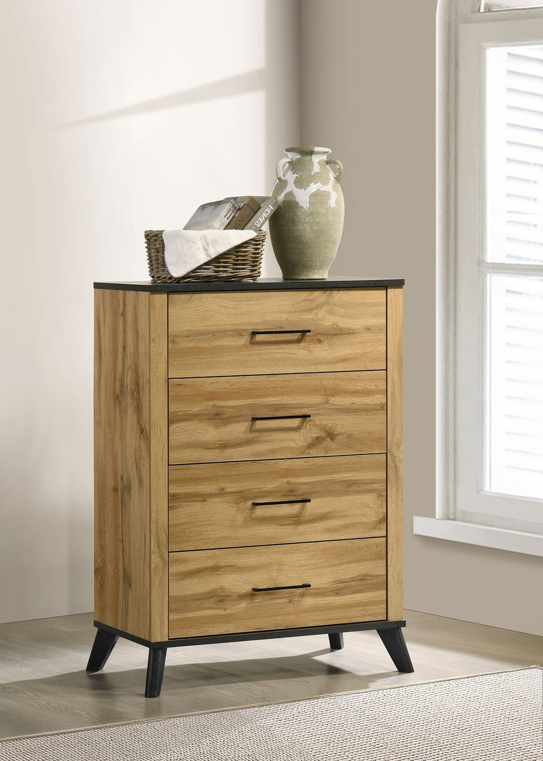 Kaywood 4-drawer Bedroom Chest of Drawers Natural Pine - What&