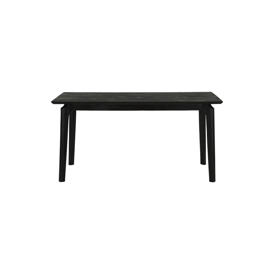 Kenzo Dining Table in Black mango wood front view - dining table by LH Imports - Whats New Furniture Portland OR