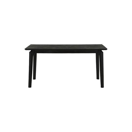 Kenzo Dining Table in Black mango wood front view - dining table by LH Imports - Whats New Furniture Portland OR