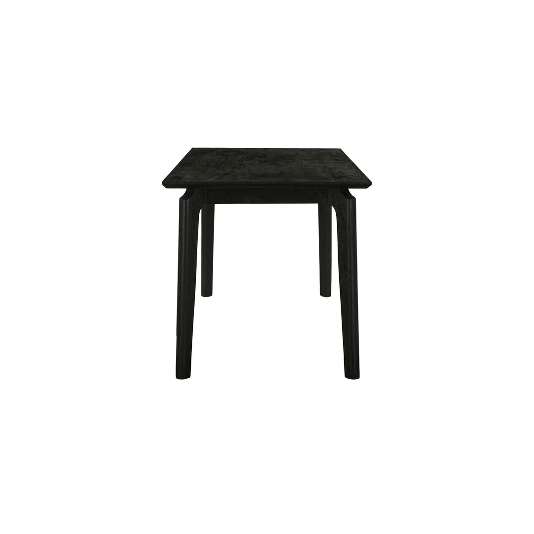 Kenzo Dining Table in Black mango wood side angle - dining table by LH Imports - Whats New Furniture Portland OR