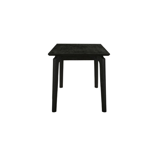 Kenzo Dining Table in Black mango wood side angle - dining table by LH Imports - Whats New Furniture Portland OR