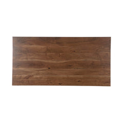 Kenzo Dining Table in Brown mango wood three-quarter angle - dining table by LH Imports - Whats New Furniture Portland OR
