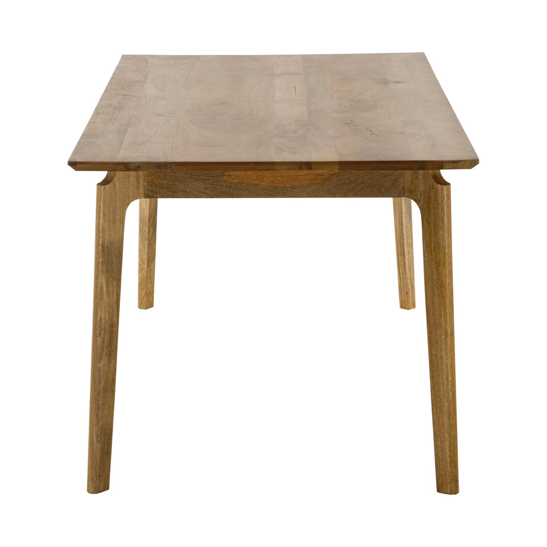 Kenzo Dining Table in Natural mango wood three-quarter angle - dining table by LH Imports - Whats New Furniture Portland OR