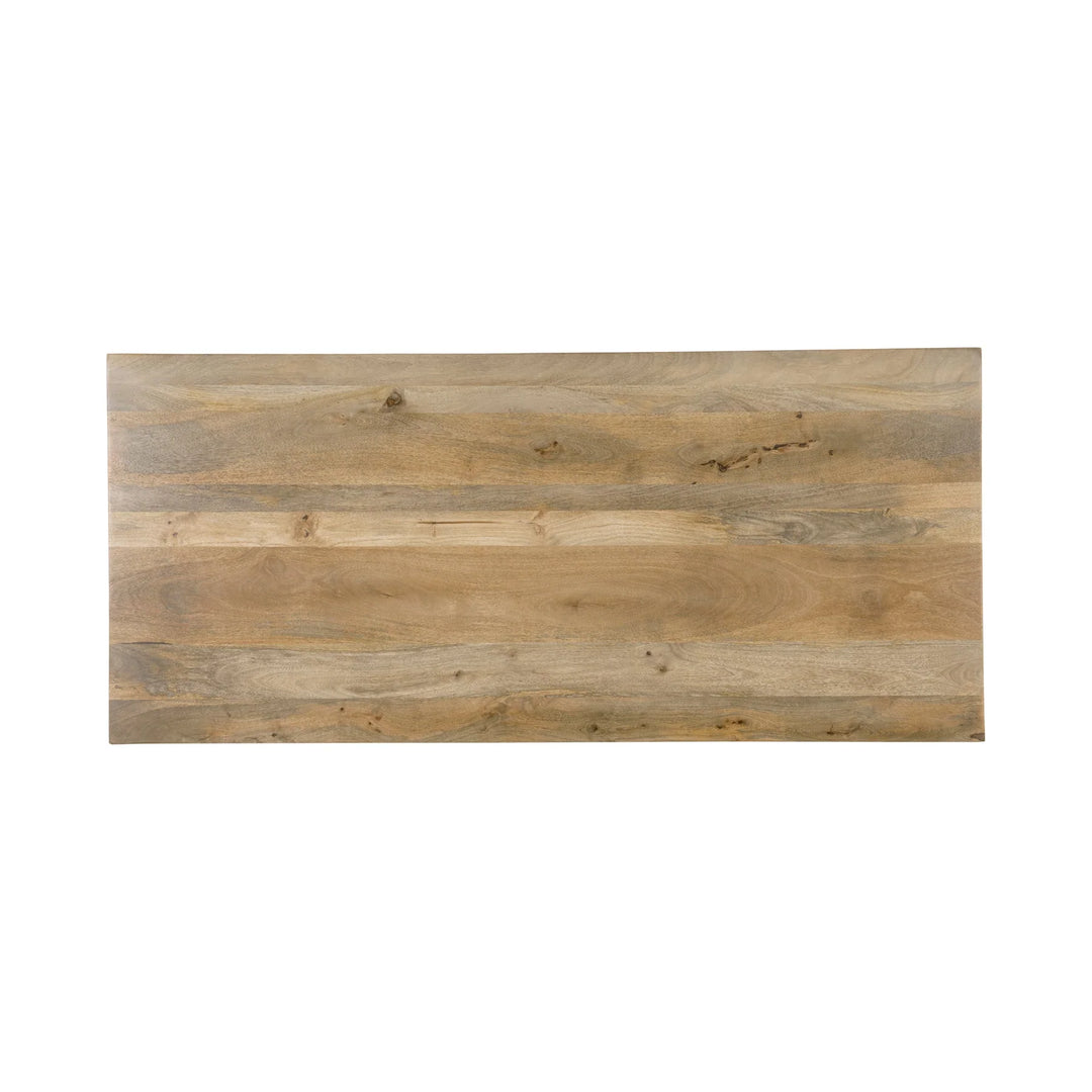 Kenzo Dining Table in Natural mango wood wood grain closeup - dining table by LH Imports - Whats New Furniture Portland OR