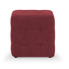 Kerby Cube Ottoman Stool in Claret - cube ottoman stool private label - Whats New Furniture Portland OR