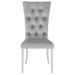Kerwin Velvet Upholstered Dining Side Chair Grey (Set of 2) - What&