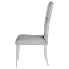 Kerwin Velvet Upholstered Dining Side Chair Grey (Set of 2) - What&