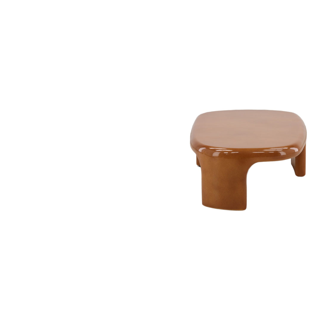 Kevelyn Outdoor Coffee Table - Ochre Concrete in Ochre - side profile studio view - Coffee Table by Dovetail - Whats New Furniture Portland OR