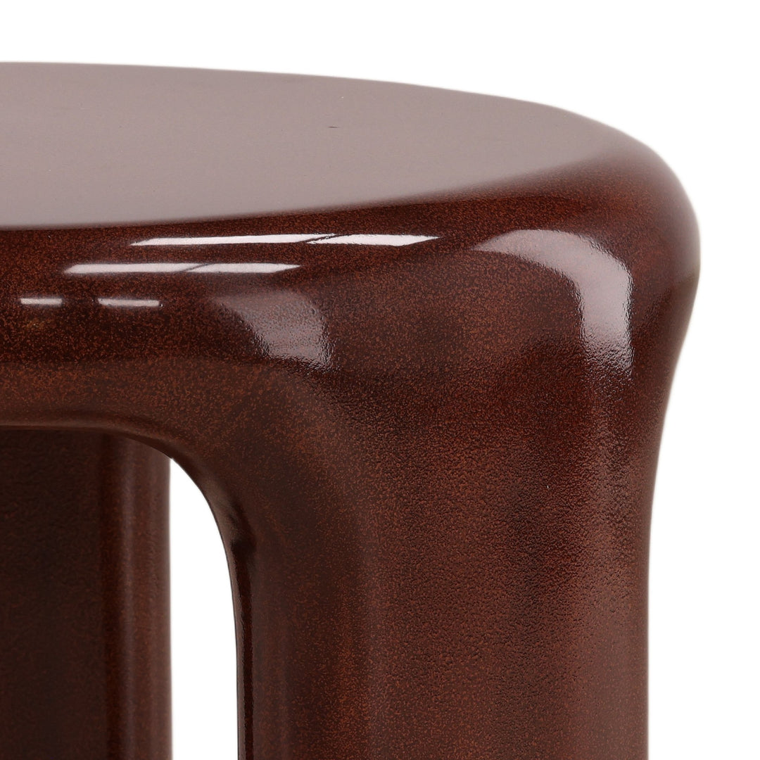 Kevelyn Outdoor Side Table - Rust Concrete in Rust - detail 2 studio view - Side Table by Dovetail - Whats New Furniture Portland OR