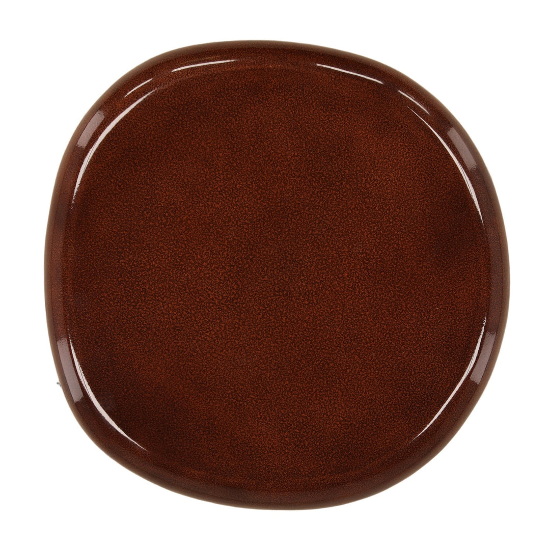 Kevelyn Outdoor Side Table - Rust Concrete in Rust - overhead studio view - Side Table by Dovetail - Whats New Furniture Portland OR