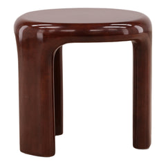 Kevelyn Outdoor Side Table - Rust Concrete in Rust - side profile studio view - Side Table by Dovetail - Whats New Furniture Portland OR
