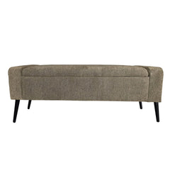 Khloe Storage Bench in Chocolate back view - upholstered storage bench by LH Imports - Whats New Furniture Portland OR