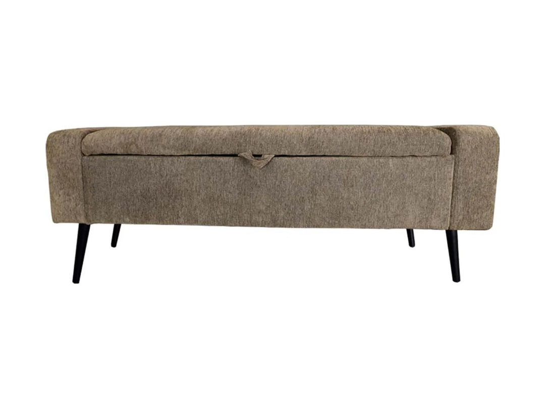 Khloe Storage Bench in Chocolate - upholstered storage bench by LH Imports - Whats New Furniture Portland OR