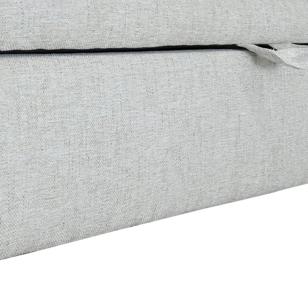 Khloe Storage Bench in Sand variant back view - upholstered storage bench by LH Imports - Whats New Furniture Portland OR