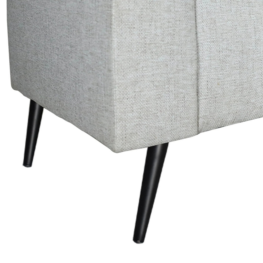 Khloe Storage Bench in Sand variant leg detail - upholstered storage bench by LH Imports - Whats New Furniture Portland OR