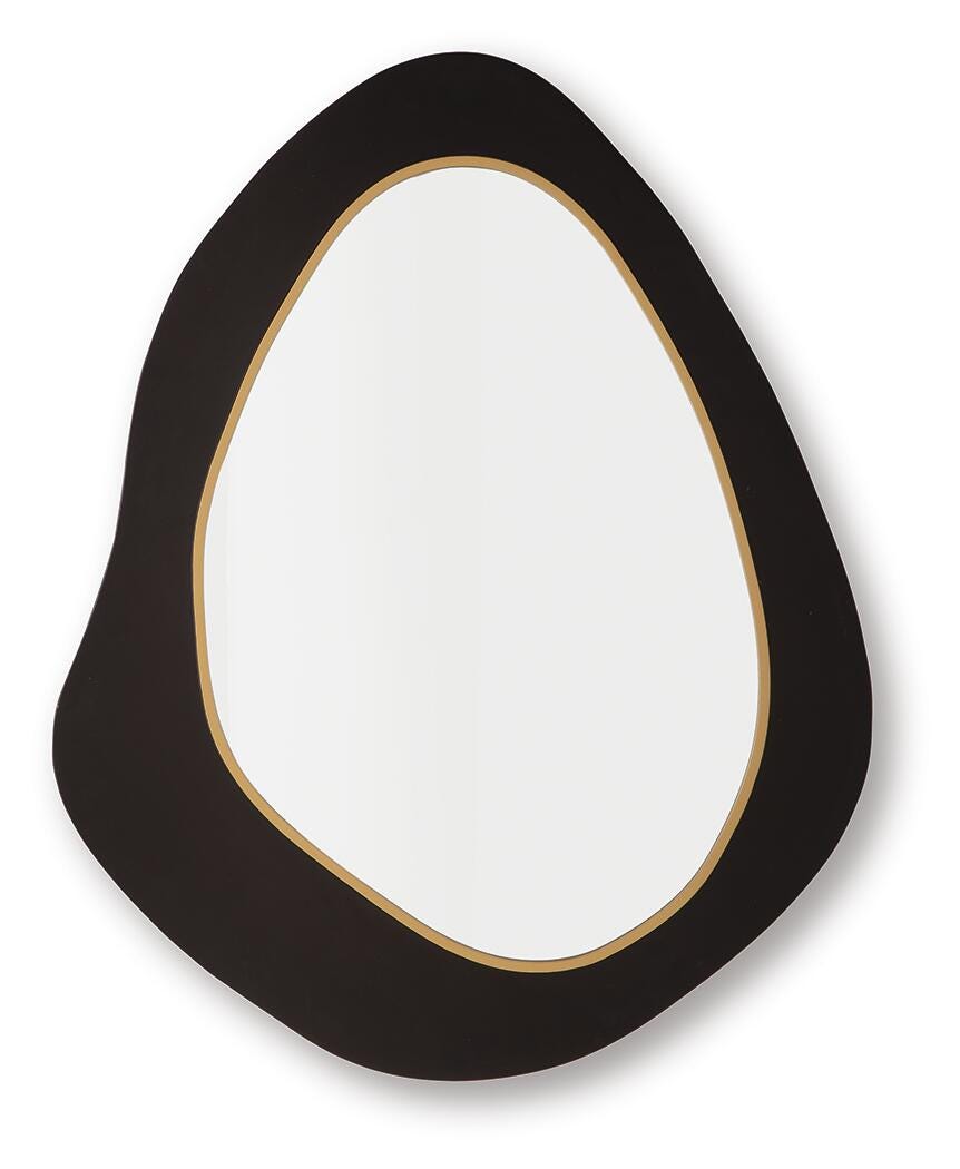 Kierlock Accent Mirror in Black/Gold Finish — official Ashley Furniture studio view