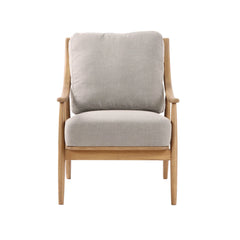 Kinsley Club Chair in Light Linen side angle - ash frame club chair by LH Imports - Whats New Furniture Portland OR