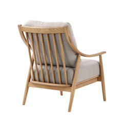 Kinsley Club Chair in Light Linen back view - ash frame club chair by LH Imports - Whats New Furniture Portland OR