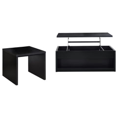 Knapp 2-piece Lift Top Coffee Table Set Black - What&