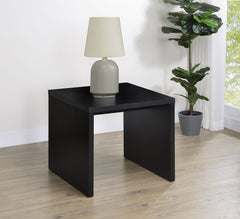 Knapp Engineered Wood Square Side End Table Black - What&