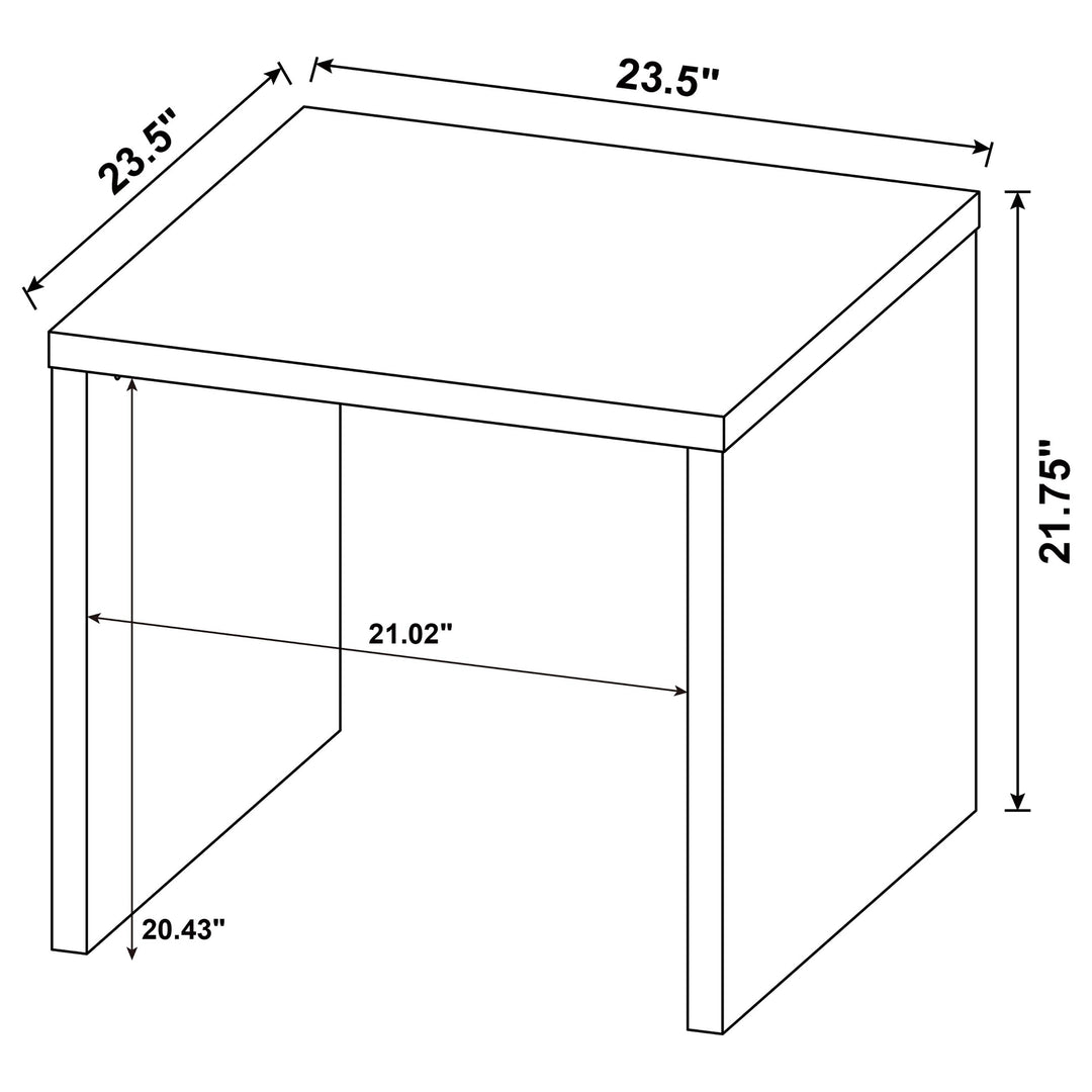 Knapp Engineered Wood Square Side End Table Black - What&