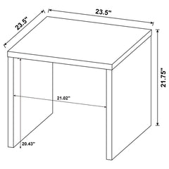 Knapp Engineered Wood Square Side End Table Black - What&