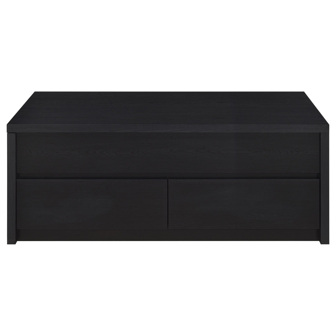 Knapp Lift Top Cocktail Coffee Table with Dual Drawers Black - What&