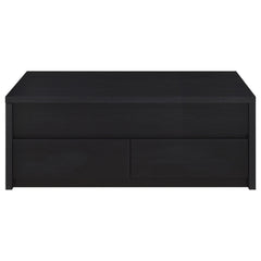 Knapp Lift Top Cocktail Coffee Table with Dual Drawers Black - What&